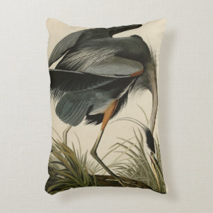 Great Blue Heron from Audubon's Birds of America Accent Pillow