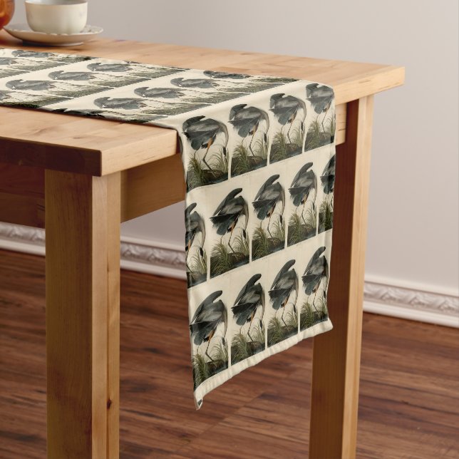 Great Blue Heron from Audubon's Birds of America Medium Table Runner (In Situ)