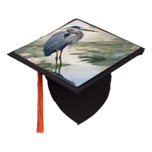 Great Blue Heron Graduation Cap Topper
