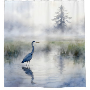 Great Blue Heron in Salt Marsh