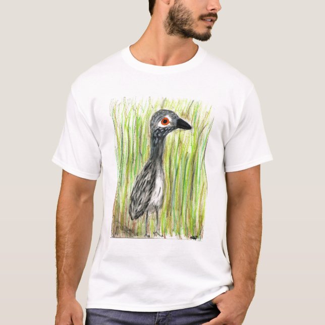 great blue heron juvey in the reeds T-Shirt (Front)