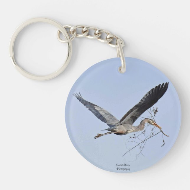 Great Blue Heron  Keychain (Front)