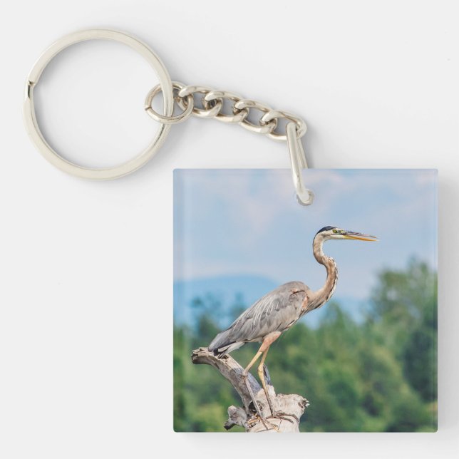 Great Blue Heron Keychain (Front)