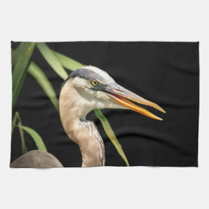 Great Blue Heron Kitchen Towel
