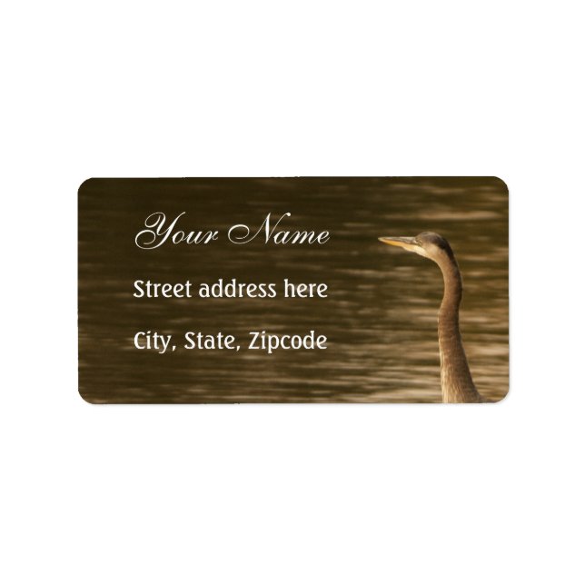 Great Blue Heron Label (Front)