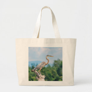 Great Blue Heron Large Tote Bag