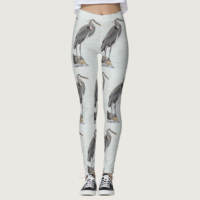 Great Blue Heron Leggings (Front)