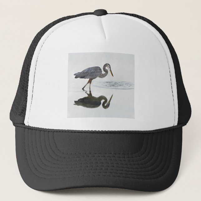 Great Blue Heron Looking at Ripples in Water.jpg Trucker Hat (Front)