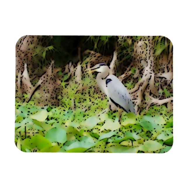 Great Blue Heron Magnet (Horizontal)