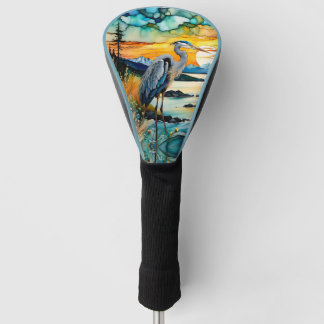 Great blue Heron Mountain sunrise Golf Head Cover