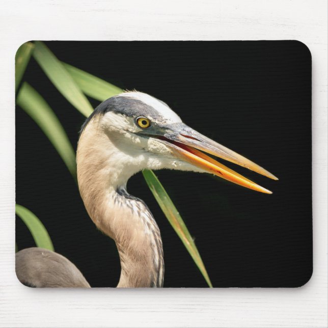 Great Blue Heron Mouse Pad (Front)