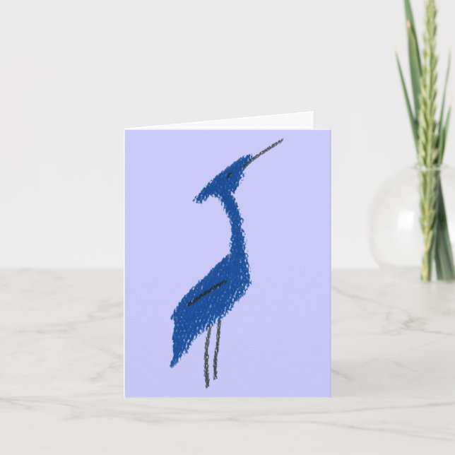 GREAT BLUE HERON note card (Front)