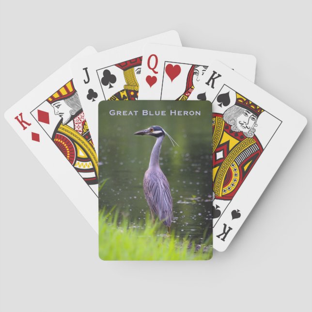 Great Blue Heron Playing Cards (Back)