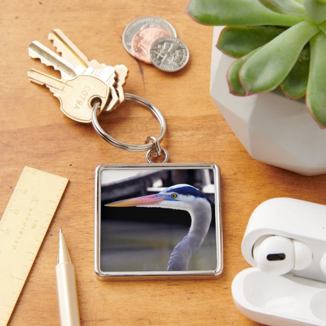 Great Blue Heron Profile Keychain (Desk)