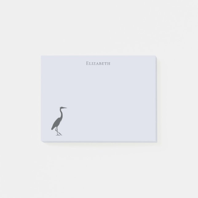 Great Blue Heron standing silhouette Post-it Notes (Front)
