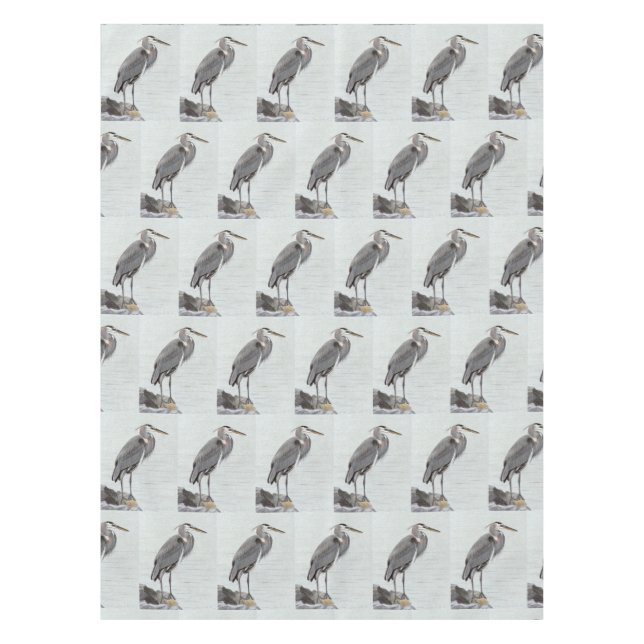 Great Blue Heron Tablecloth (Front)