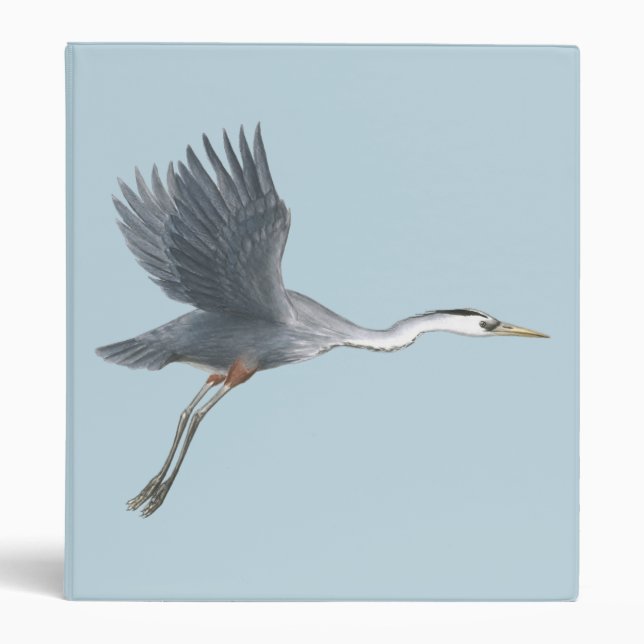 Great Blue Heron Taking Off Binder (Front)