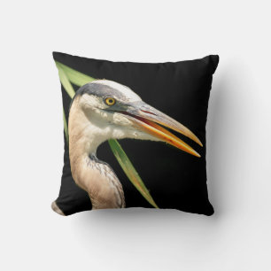 Great Blue Heron Throw Pillow