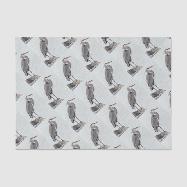 Great Blue Heron Tissue Paper (Front)