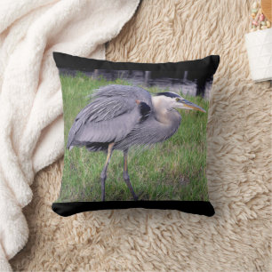 Great Blue Heron's Territory Throw Pillow