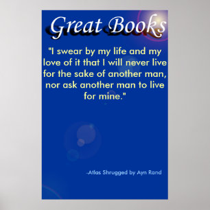 great books, "I swear by my life and my l... Poster