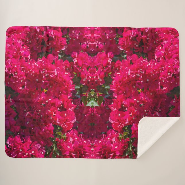 Great Bougainvillea Sherpa Blanket (Front (Horizontal))