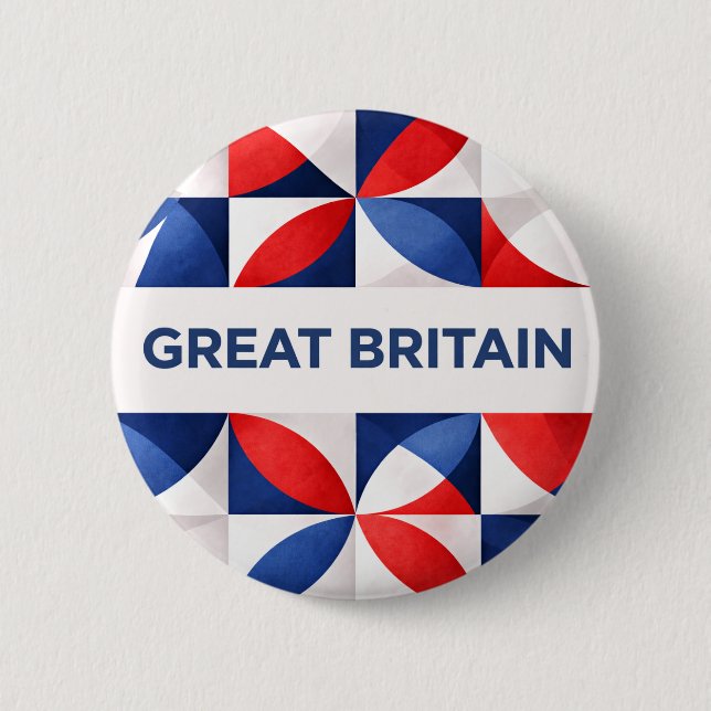 Great Britain 2 Inch Round Button (Front)