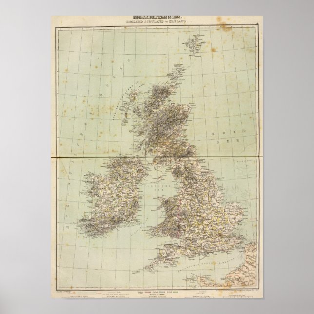 Great Britain Atlas Map Poster (Front)