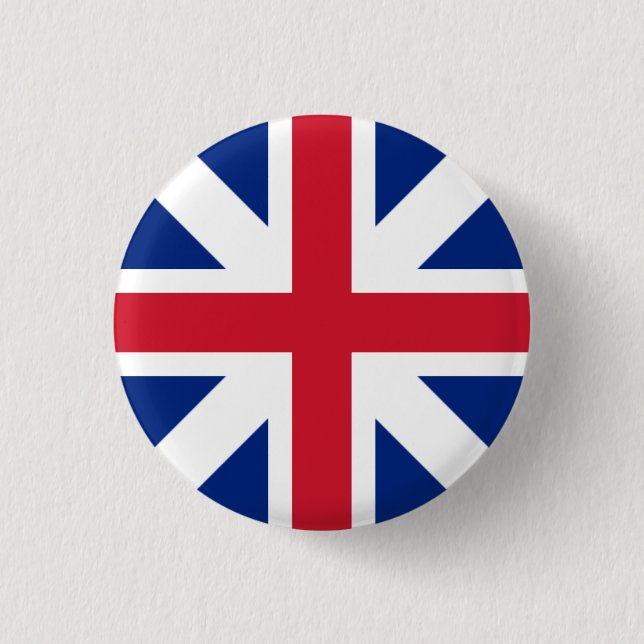 Great Britain Badge - England & Scotland Union 1 Inch Round Button (Front)