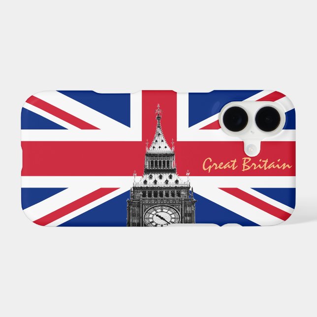 Great Britain & Big Ben, British Flag / fashion UK (Back (Horizontal))