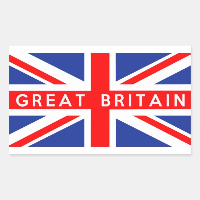 great britain country flag symbol name text sticker (Front)