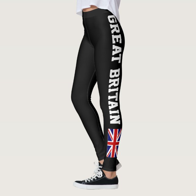 Great Britain English flag workout fitness yoga Leggings (Left)