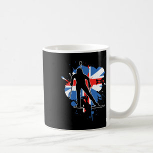 Great Britain Flag Biathlonist - British Biathlon Coffee Mug