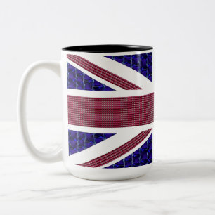 Great Britain Independence Day, England Flag Two-Tone Coffee Mug