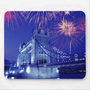 Great Britain, London. Fireworks over the Tower Mouse Pad