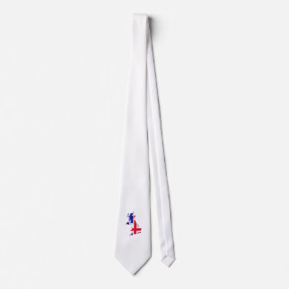 Great Britain Map Flag Tie