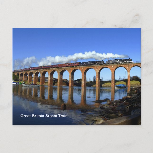 Great Britain Steam Train Postcard (Front)