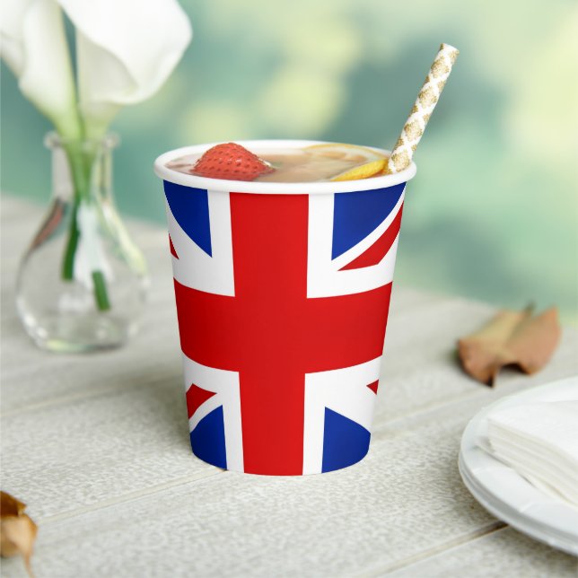 Great Britain United Kingdom British UK Flag  Paper Cups (Insitu)