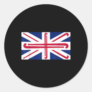Great Britain United Kingdom Flag Field Hockey Classic Round Sticker