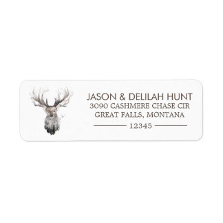 Great Buck Rustic Forest Adresse de retour