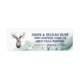 Great Buck Rustic Forest Hunt Adresse de retour