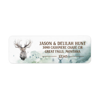 Great Buck Rustic Forest Hunt Adresse de retour