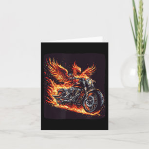 Great Burning Motorcycle For Boys And Girls Card