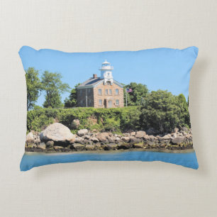 Great Captain Island Lighthouse Connecticut Pillow