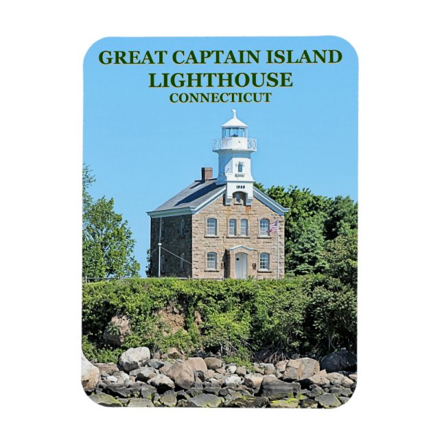 Great Captain Island Lighthouse, CT Photo Magnet (Vertical)