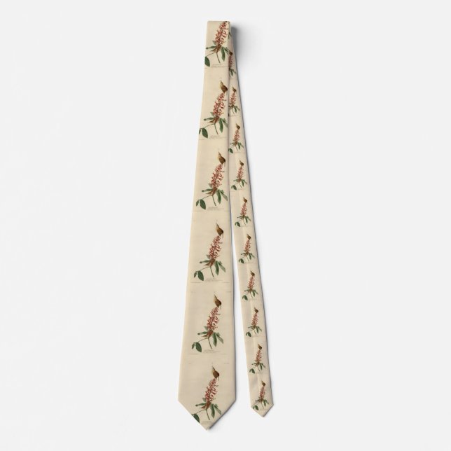 Great Carolina Wren - Audubon's Birds of America Tie (Front)