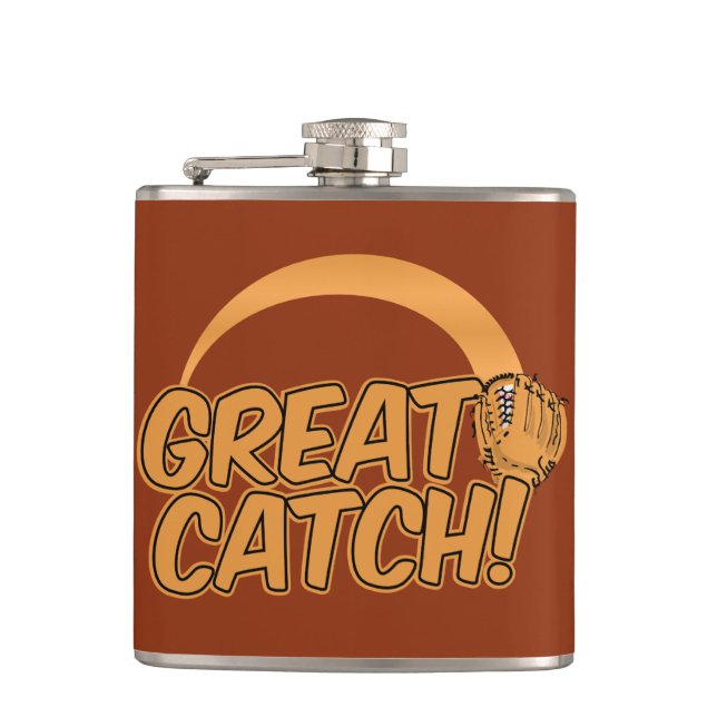GREAT CATCH! custom flasks (Front)
