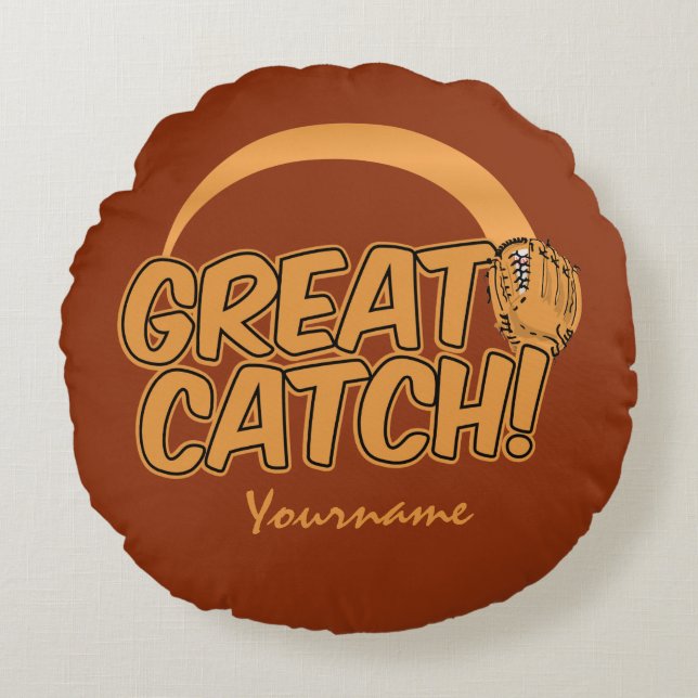 GREAT CATCH! custom throw pillow (Front)