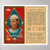 Great Chief Bender Athletics Baseball 1911