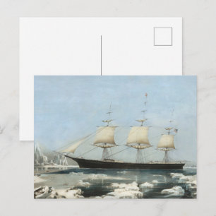Great Clipper Ship: Red Jacket Classic Painting Postcard